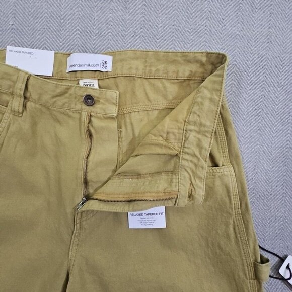 Paper Cloth & Denim Men’s Carpenter Jeans 36 x 32 Relaxed Tapered Beige Y2K - Picture 16 of 16